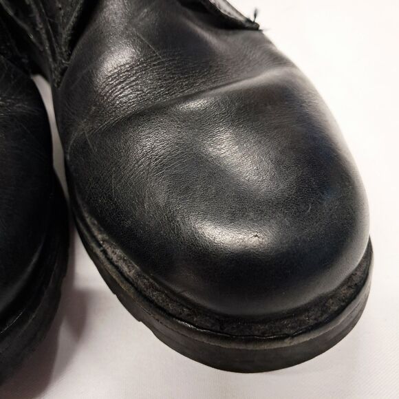 Heereseigentum Holzer Vintage Alpschuh Black Leather Military Boots 42/8  Y2k - Picture 6 of 14